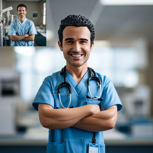 Custom Bobblehead for Doctor | Personalized Bobblehead for Dentist | Doctor Statues | Gift for Doctor | Custom Figure for Him