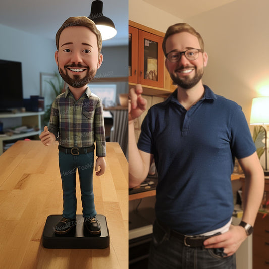 Custom Bobblehead for Men | Personalised Bobblehead for Men | Men Statues | Gift for Husband | Gift for Dad | Custom Figurine for Him