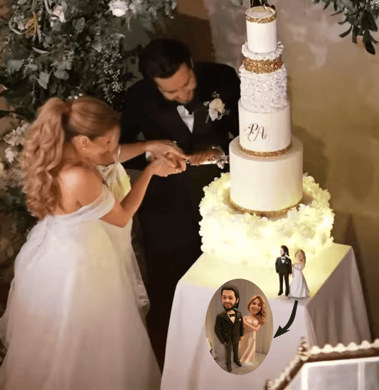 Custom Wedding Bobblehead for Celebrities | Personalised Bobblehead for Couple | Wedding Cake Topper | Couple Statue | Wedding Gift | Bride Groom Bobble