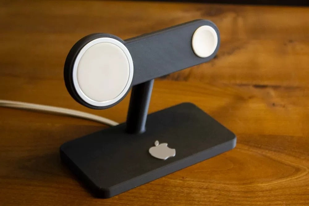 3D Printed Desk Organizer Phone Dock Phone Stand MagSafe Phone Stand with iWatch Charging Dock, 2-in-1 Desktop Charging Station Compatible with iPhone 12/13/14/15/16/17 & Apple WatchOffice Home Accessory Gift