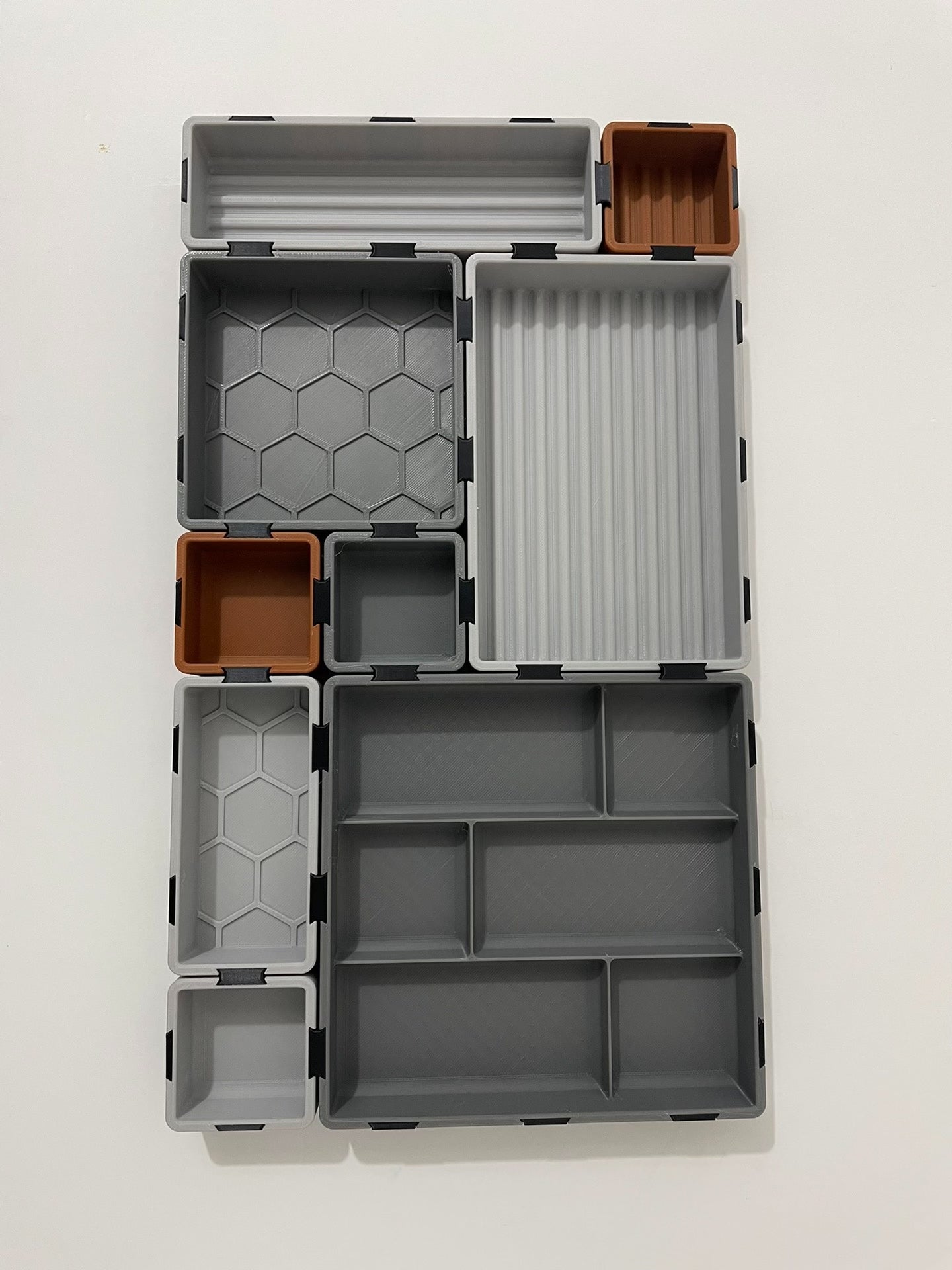 3D Printed Storage Organizer Box, Stackable Desktop Container for Office Supplies, Gadgets & Small Items