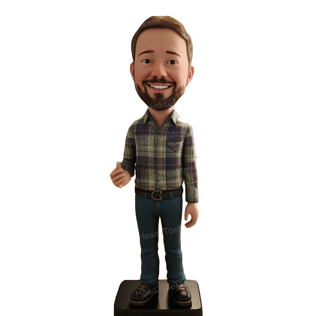 Custom Bobblehead for Men | Personalised Bobblehead for Men | Men Statues | Gift for Husband | Gift for Dad | Custom Figurine for Him