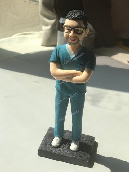 Custom Bobblehead for Doctor | Personalised Bobblehead for Dentist | Doctor Statues | Gift for Doctor | Custom Figure for Him