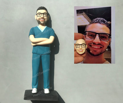 Custom Bobblehead for Doctor | Personalised Bobblehead for Dentist | Doctor Statues | Gift for Doctor | Custom Figure for Him