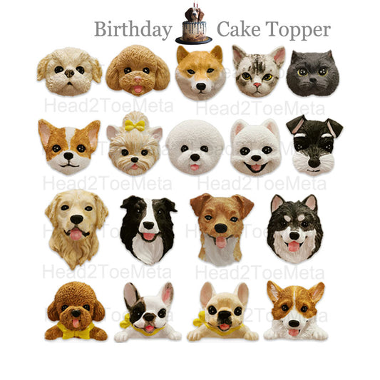 Pet Birthday Cake Topper | Pet Cake Topper | Dog Cake Topper | Cat Cake Topper | Gift