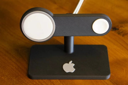 3D Printed Desk Organizer Phone Dock Phone Stand MagSafe Phone Stand with iWatch Charging Dock, 2-in-1 Desktop Charging Station Compatible with iPhone 12/13/14/15/16/17 & Apple WatchOffice Home Accessory Gift
