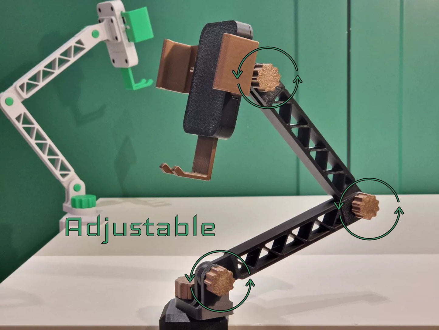 3D Printed Mini Chair Phone Stand in Triangular Truss Structure | Adjustable Phone Holder