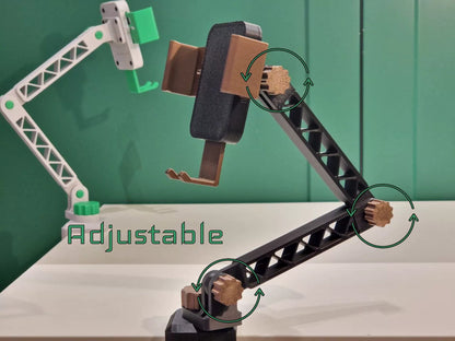 3D Printed Mini Chair Phone Stand in Triangular Truss Structure | Adjustable Phone Holder