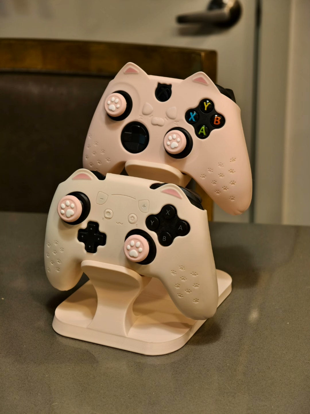 3D Printed Dual-Layer Game Controller Stand for PS4/PS5/Xbox/Switch Pro/8BitDo Universal Storage Rack -