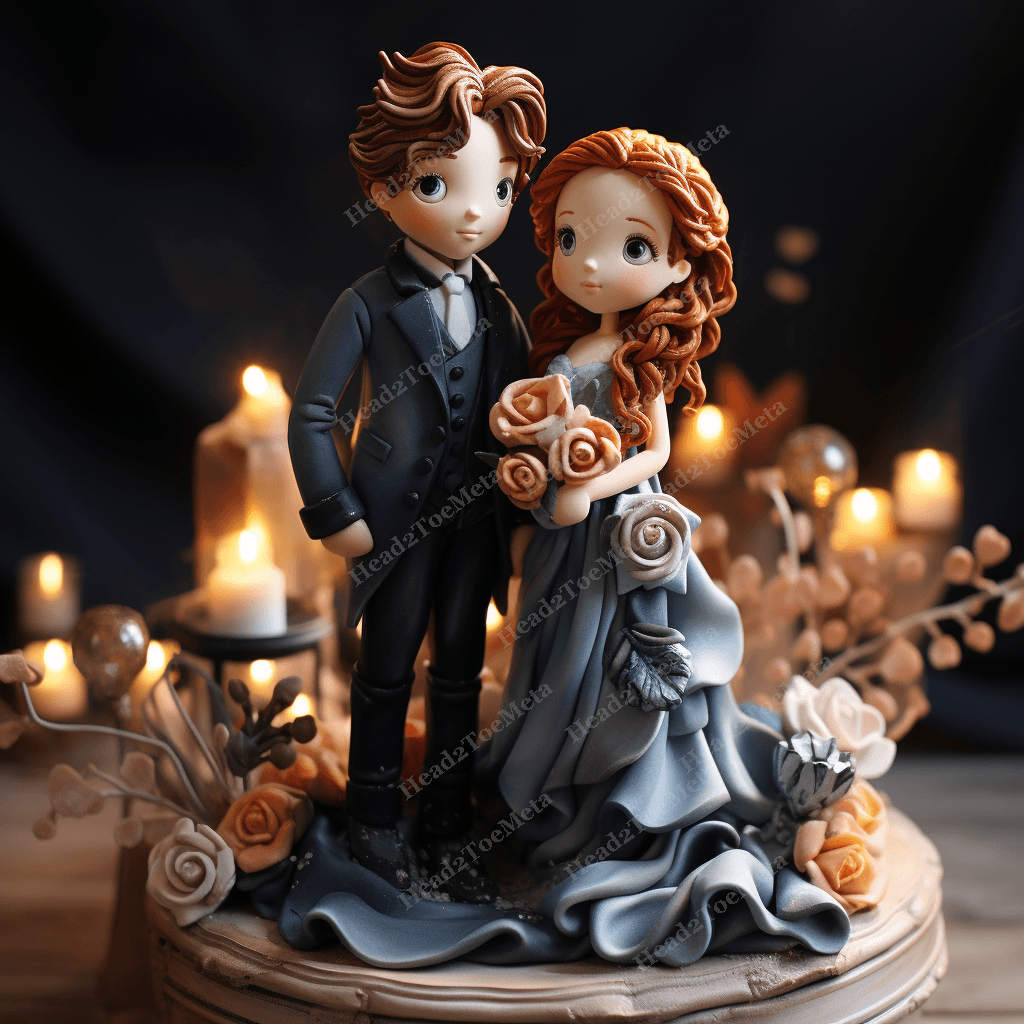 Custom Wedding Cake Topper | Personalised Bobblehead for Couple | Wedding Bobblehead | Couple Statue | Wedding Gift | Bride Groom Bobble