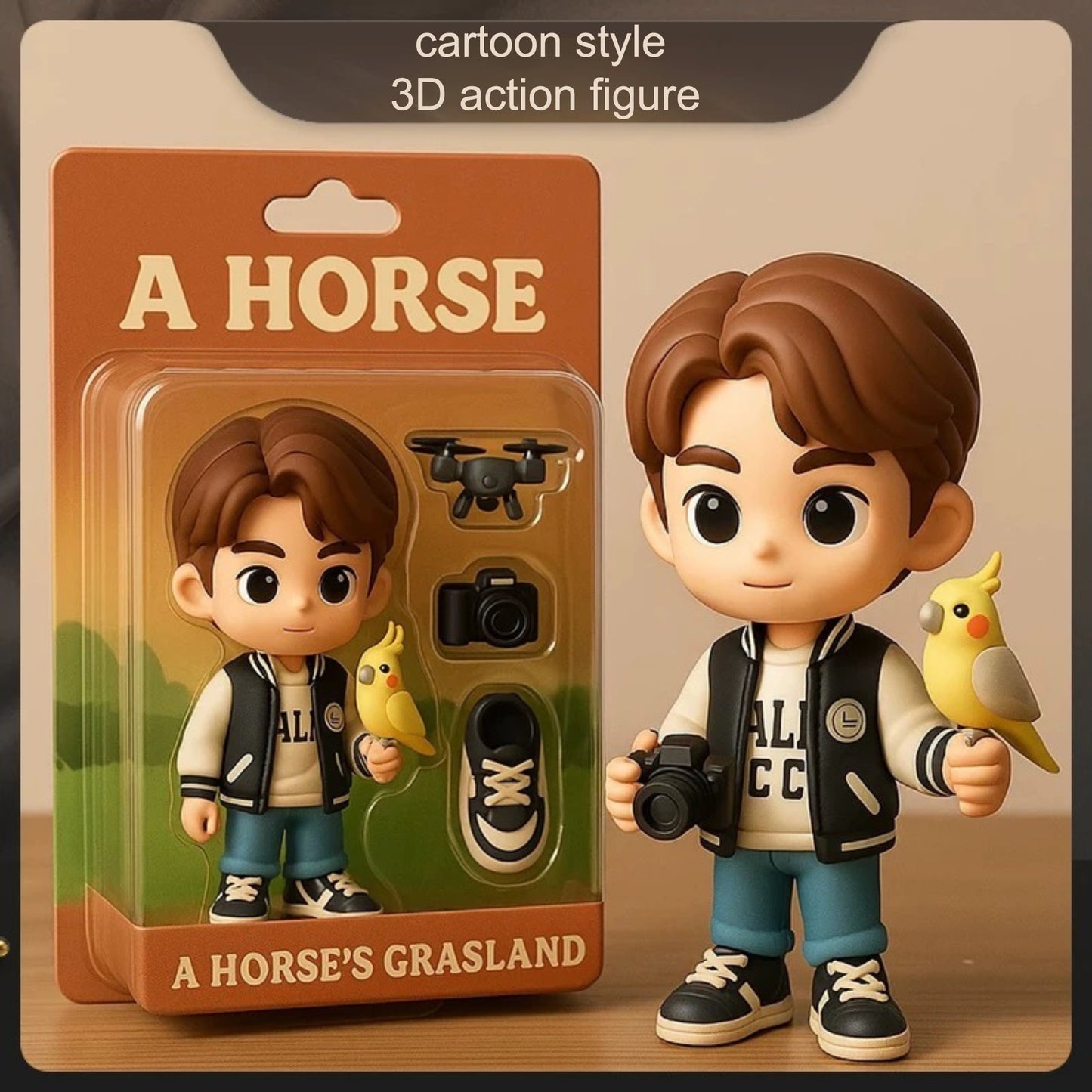 Custom Action Figure Portrait – Personalized Cartoon Toy Box - GPT Resin Action Figure – Unique Gift for Family, Friends, Gamers, Birthdays, Coworkers