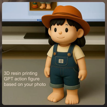 Custom Action Figure Portrait – Personalized Cartoon Toy Box - GPT Resin Action Figure – Unique Gift for Family, Friends, Gamers, Birthdays, Coworkers