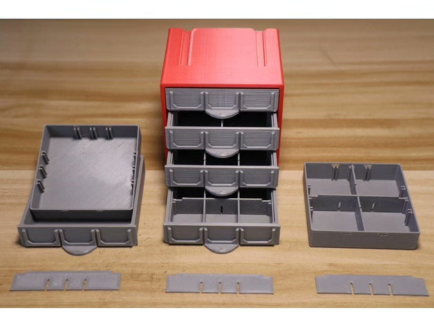 3D Printed Storage Organizer Box Drawer, Stackable Desktop Container for Office Supplies, Gadgets & Small Items