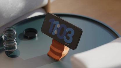 3D Printed MagSafe Charging Stand Wave Design Magnetic Phone Holder Compatible with iPhone 12/13/14/15/16/17