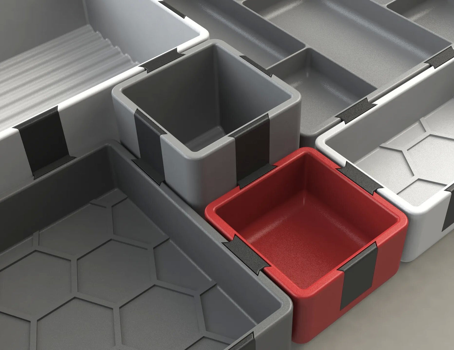 3D Printed Storage Organizer Box, Stackable Desktop Container for Office Supplies, Gadgets & Small Items
