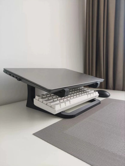 3D Printed Laptop Stand, Ergonomic Notebook Elevator with Storage Space Compatible with 11-17 inch Laptops