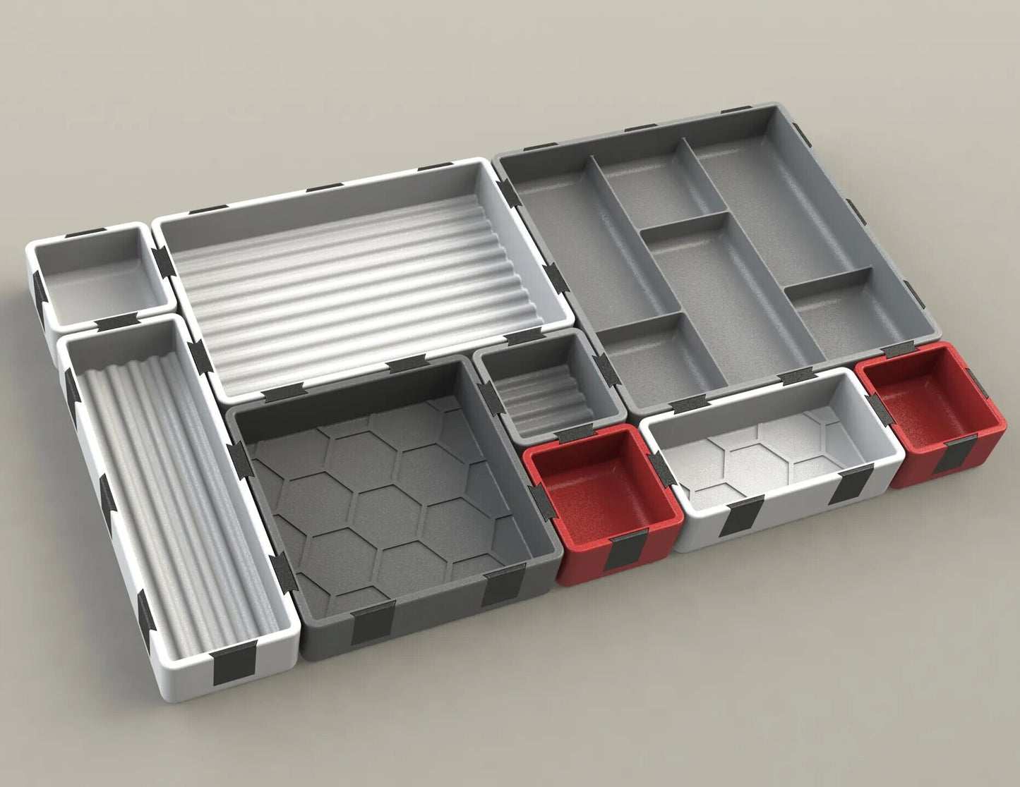 3D Printed Storage Organizer Box, Stackable Desktop Container for Office Supplies, Gadgets & Small Items