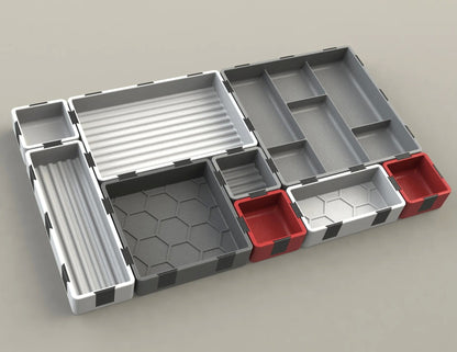 3D Printed Storage Organizer Box, Stackable Desktop Container for Office Supplies, Gadgets & Small Items