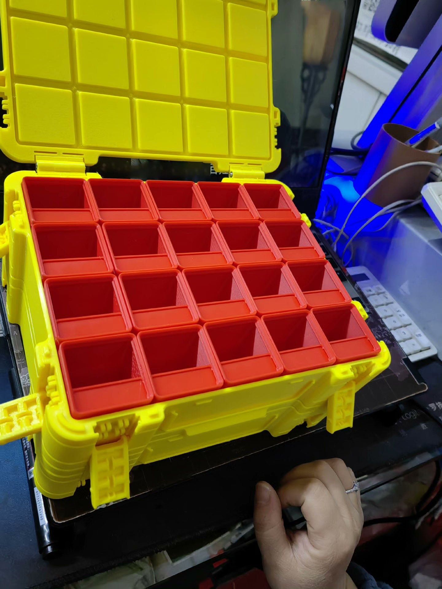 3D Printed Storage Box with Drawers, Desktop Organizer Cabinet for Small Items, Office Supplies & Accessories