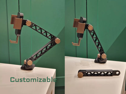 3D Printed Mini Chair Phone Stand in Triangular Truss Structure | Adjustable Phone Holder