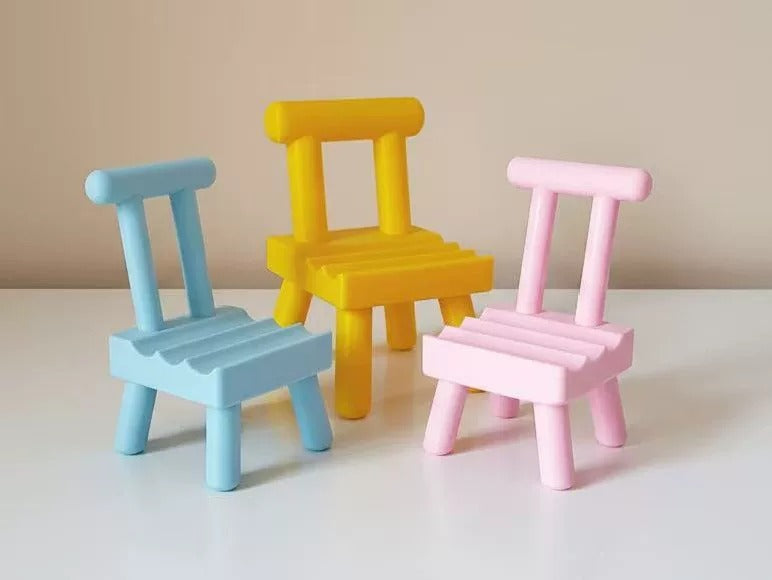3D Printed Mini Chair Phone Stand in 3 Adjustable Levels | Cute Desktop Accessory