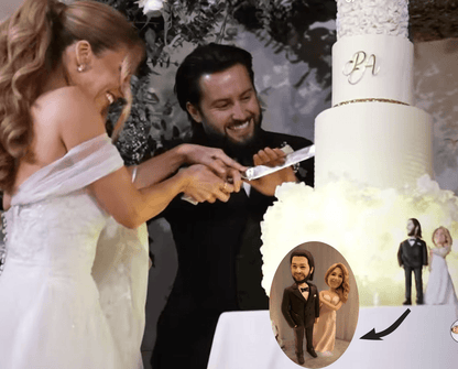 Custom Wedding Bobblehead for Celebrities | Personalised Bobblehead for Couple | Wedding Cake Topper | Couple Statue | Wedding Gift | Bride Groom Bobble