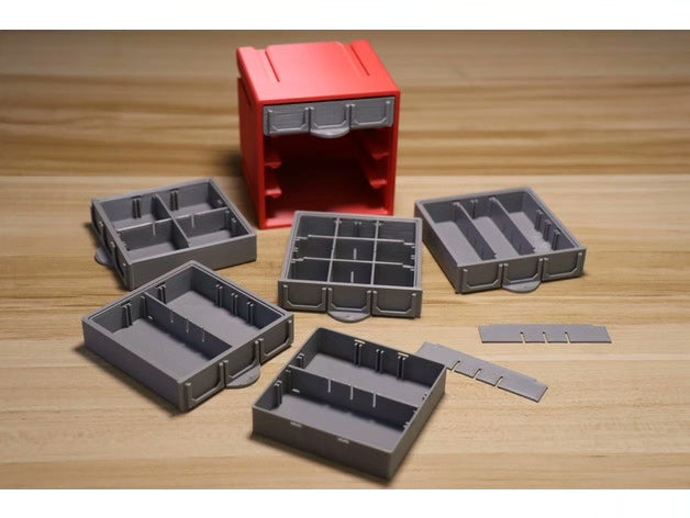 3D Printed Storage Organizer Box Drawer, Stackable Desktop Container for Office Supplies, Gadgets & Small Items