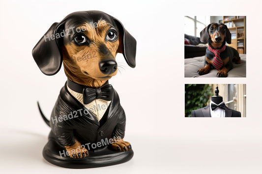 Custom Dog Bobblehead | Personalised Dachshund Bobblehead | Dog Statue | Gift | Pet Bobble