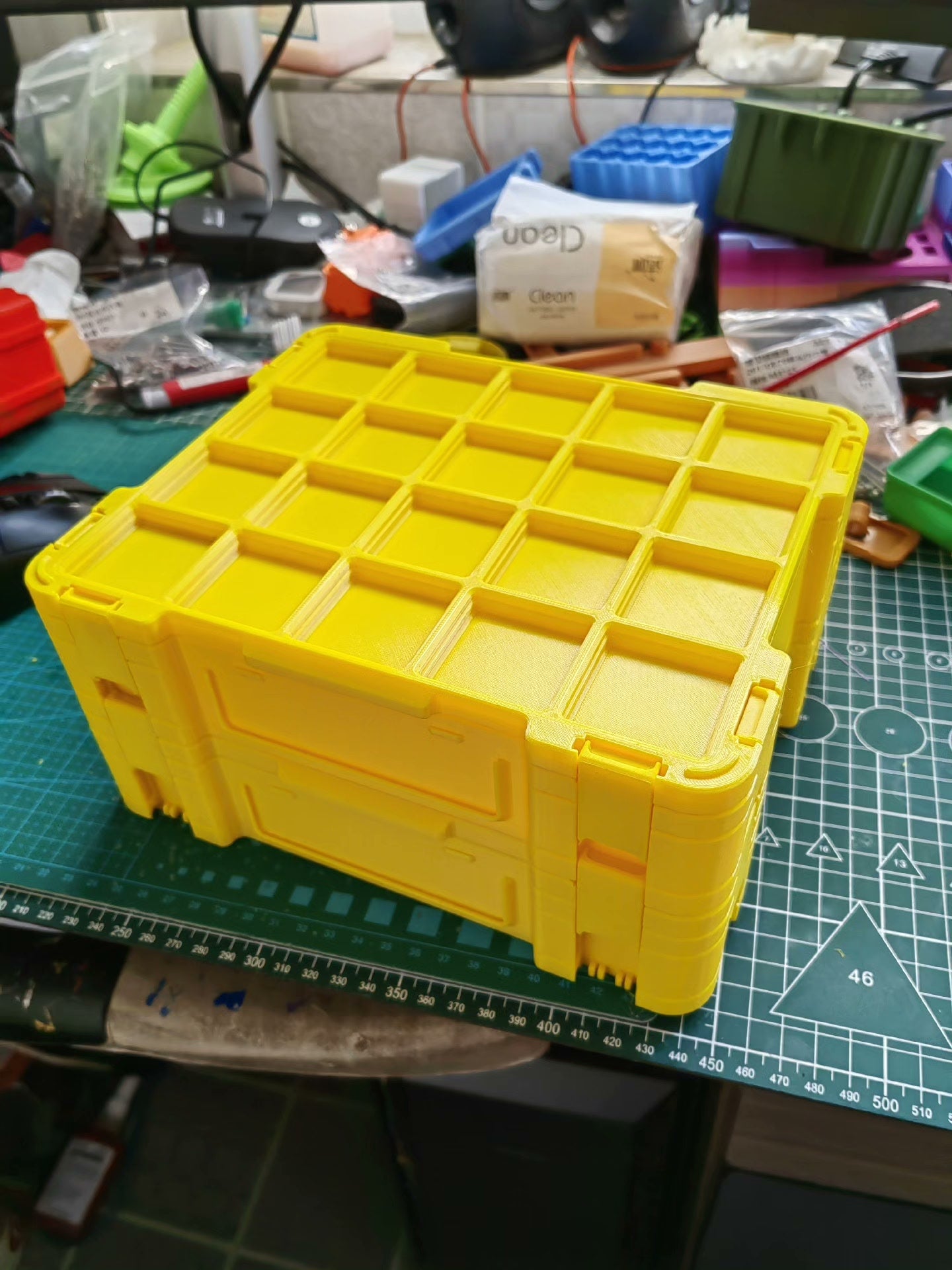 3D Printed Storage Box with Drawers, Desktop Organizer Cabinet for Small Items, Office Supplies & Accessories