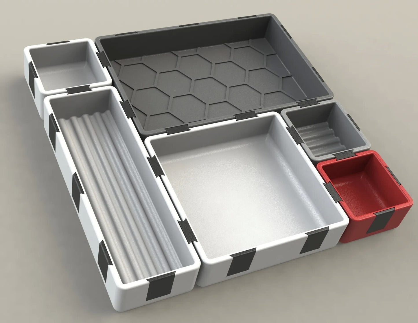 3D Printed Storage Organizer Box, Stackable Desktop Container for Office Supplies, Gadgets & Small Items