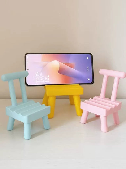 3D Printed Mini Chair Phone Stand in 3 Adjustable Levels | Cute Desktop Accessory