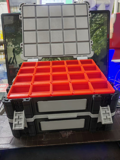 3D Printed Storage Box with Drawers, Desktop Organizer Cabinet for Small Items, Office Supplies & Accessories