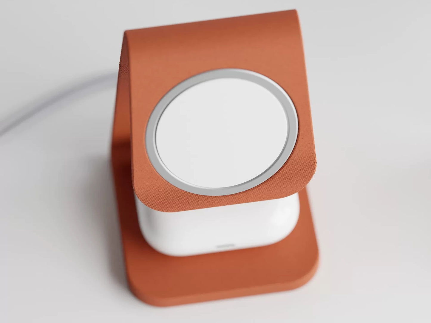 3D Printed 2-in-1 Wireless Charging Stand Desktop Phone Dock  Earbuds Charger for iPhone AirPods