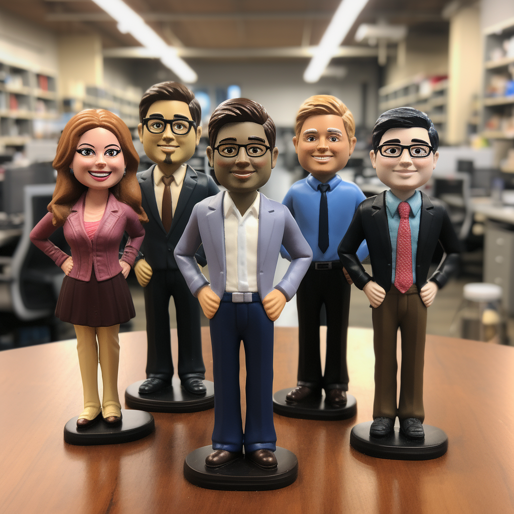 Custom Bobblehead for Team | Personalised Bobblehead for Colleague | Gift for Business | Gift for Boss | Custom Office Prize